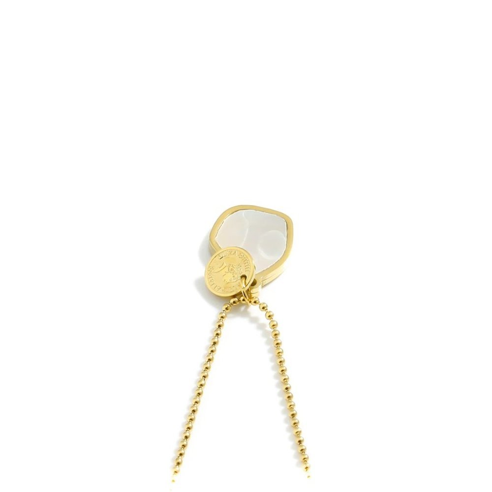 New 18K Gold Plated Shell Coin Necklace - Picture 4 of 7